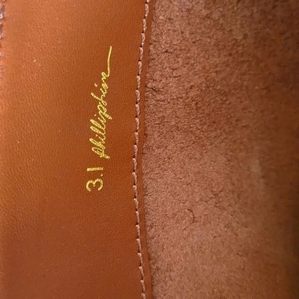 NWT 3.1 Phillip Lim 31 Cosmetic Large Pouch Bag iPad Clutch Luxury Leather Brown